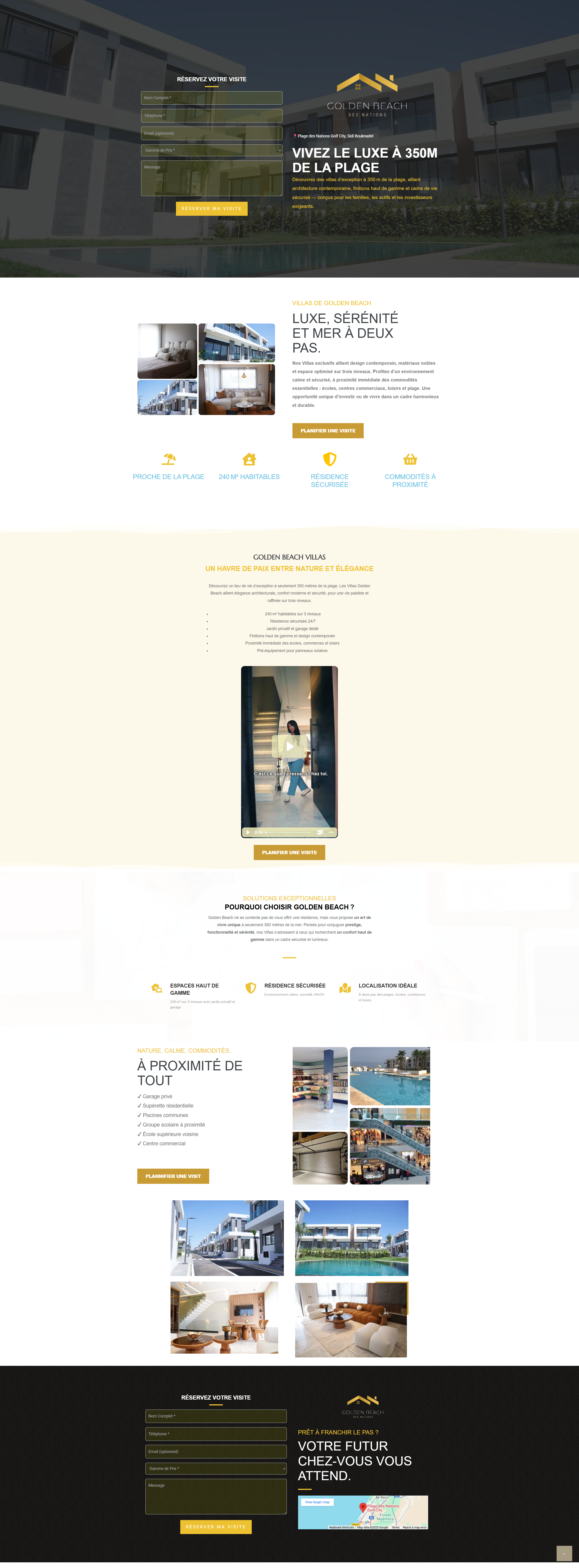 Golden Beach Villas Desktop View