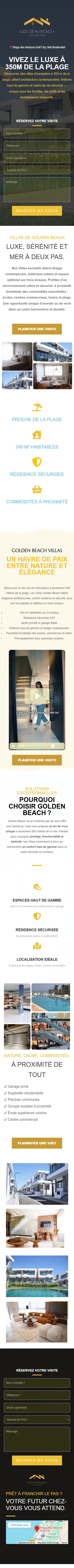 Golden Beach Villas Mobile View